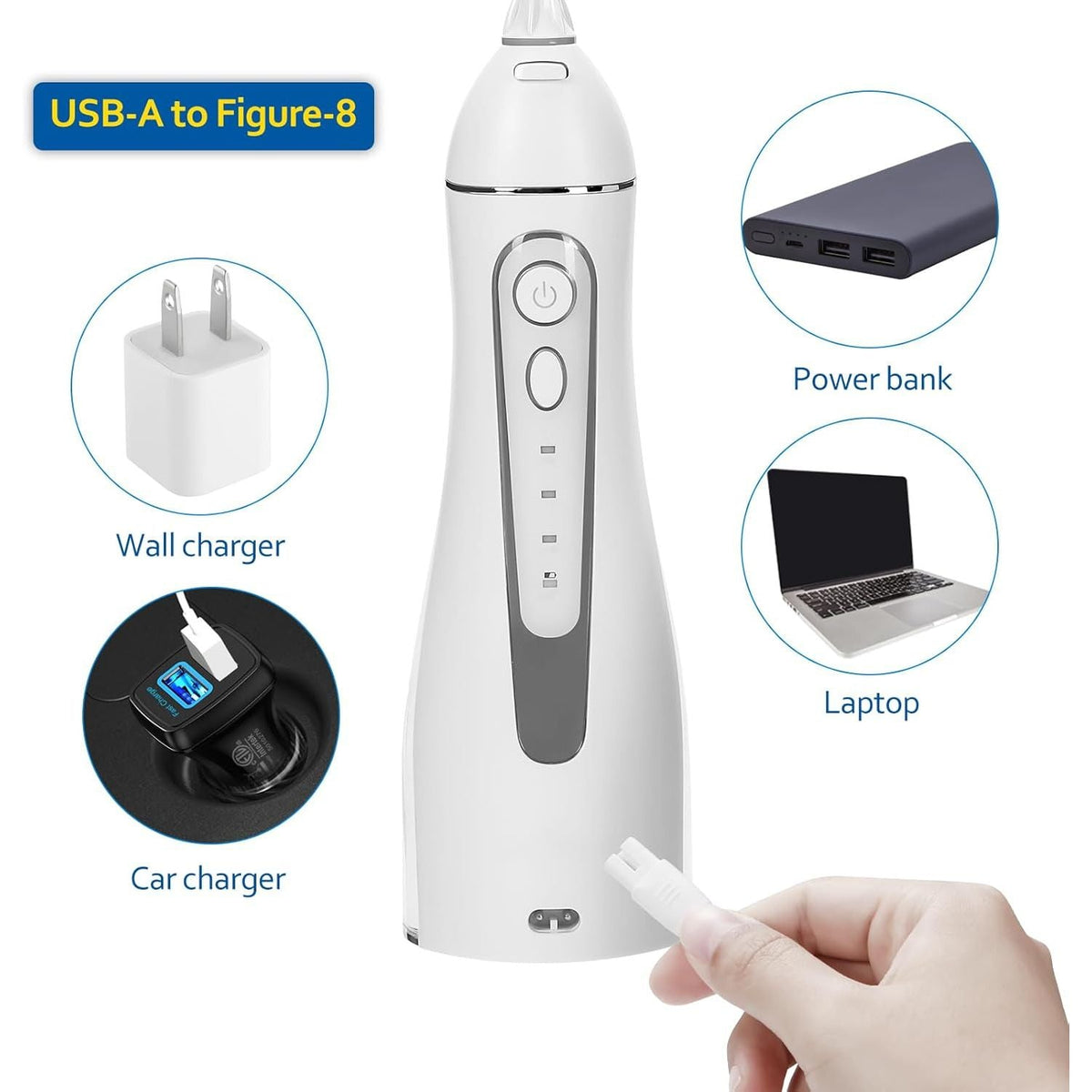 Water Flosser Charger for COSLUS, Aquaso - Detailed View 2 | Authentic Curat Cart Stock