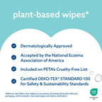 WaterWipes Sensitive Facial Wipes in eco-friendly packaging, certified Oeko-Tex® for safety. Available at Curat Cart.