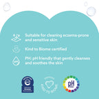 WaterWipes Sensitive Facial Wipes, perfect for cleaning eczema-prone skin, available at Curat Cart. Gentle cleansing for sensitive skin.