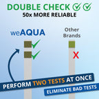 WeAQUA Water Hardness Test Kit ensures 50x more reliability than other brands. Trustworthy and available at Curat Cart.