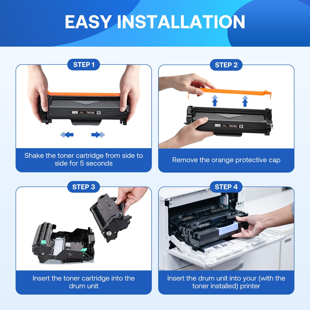 WEAREC Toner Cartridge Drum Unit installation steps, specially curated by Curat Cart for easy setup in your printer.