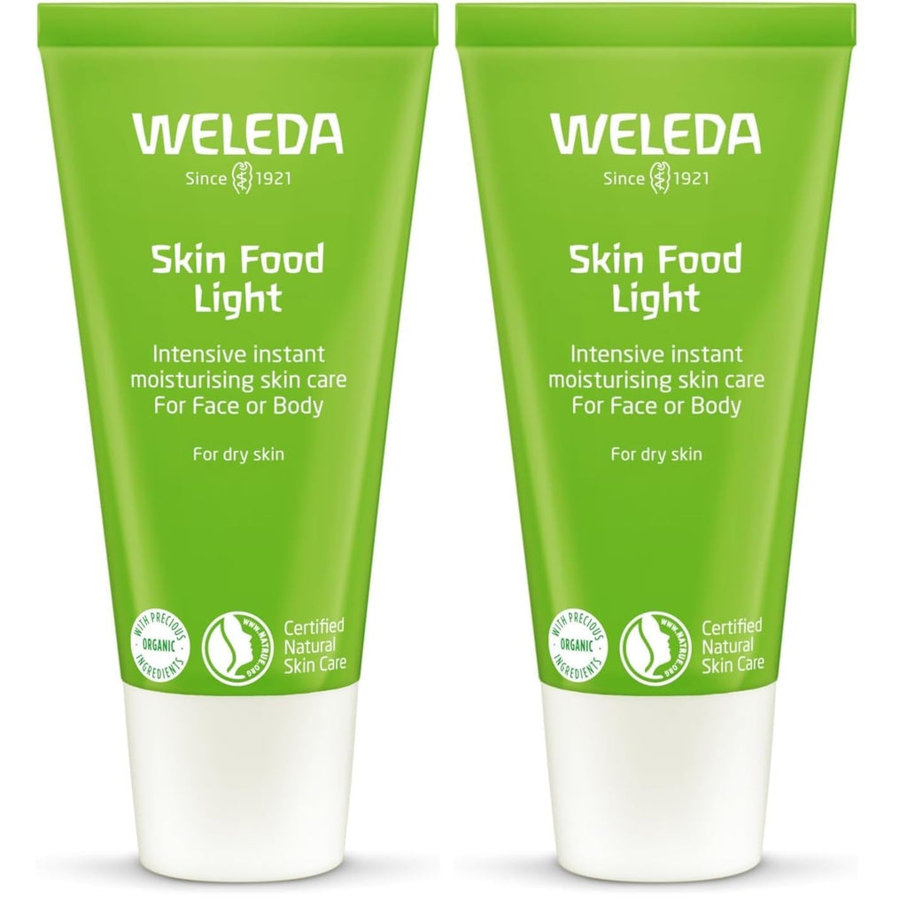 Weleda Skin Food Light nourishing cream for face or body, ideal for dry skin. 100% genuine, certified organic skin care.