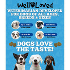 Well Loved Probiotics for Dogs, premium imported soft chews for all ages, breeds, and sizes. Available at Curat Cart.