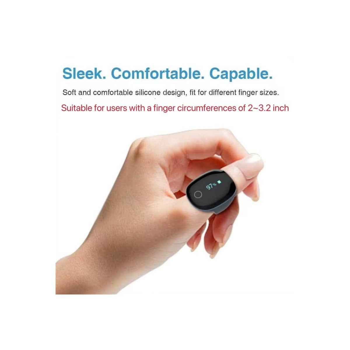 Wellue O2Ring Pulse Oximter, Bluetooth S - Detailed View 2 | Authentic Curat Cart Stock