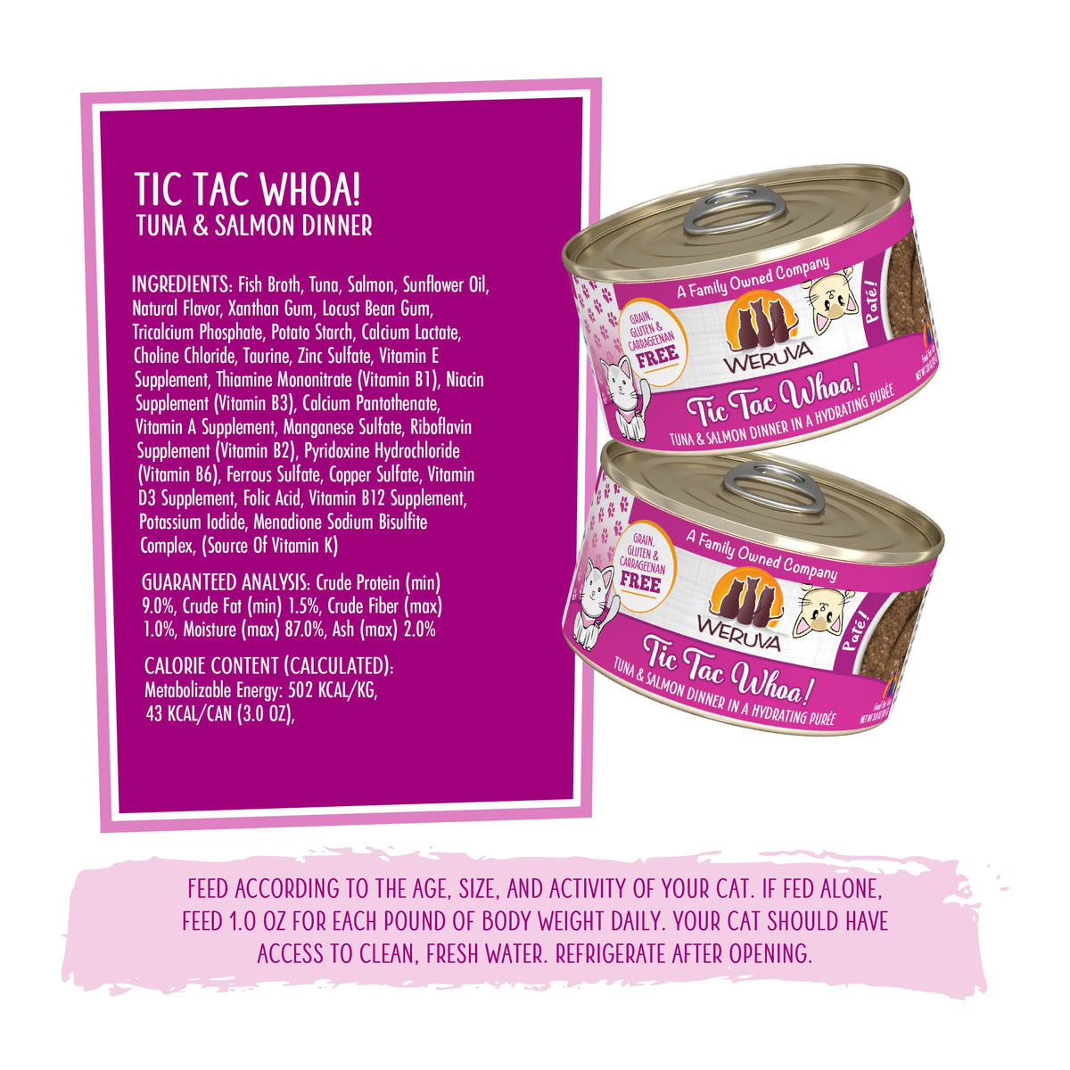 Weruva Wet Cat Food Tuna Salmon offers premium nutrition for your cat. Perfect for daily meals, available at Curat Cart.
