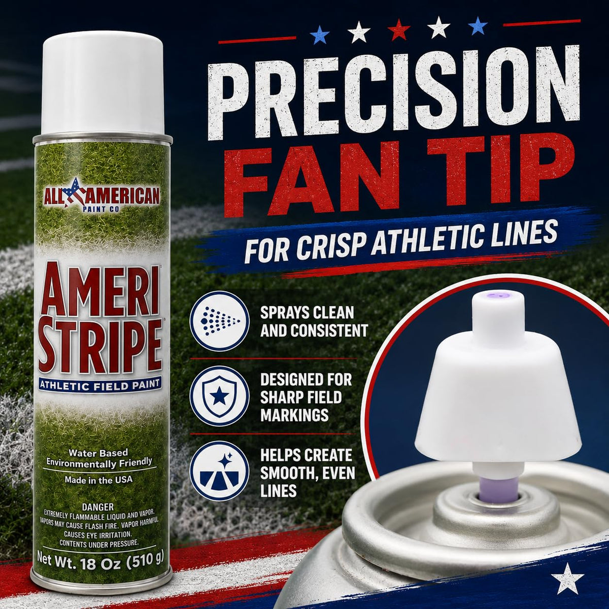 Discover the White Athletic Field Marking Spray, specially curated by Curat Cart for precise, clean athletic lines. Perfect for your field marking needs.