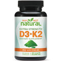 Premium imported Why Not Natural Vitamin D3 K2 supplement offers 250 mcg D3 and K2 in 60 veggie capsules. Available at Curat Cart.