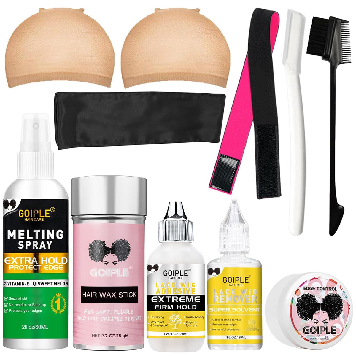 Wig Accessory Essentials Kit Lace Front - Detailed View 1 | Authentic Curat Cart Stock