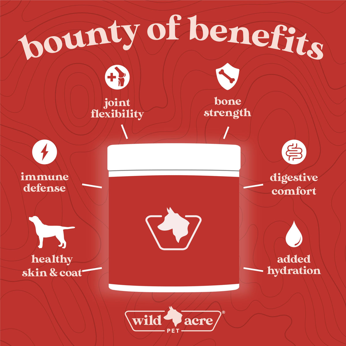 Discover Wild Acre Beef Bone Broth, specially curated by Curat Cart, enhancing joint flexibility and digestive comfort for pets.