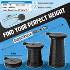 Discover the WildFinder Collapsible Camping Stool, specially curated by Curat Cart, offering customizable height options for ultimate comfort.
