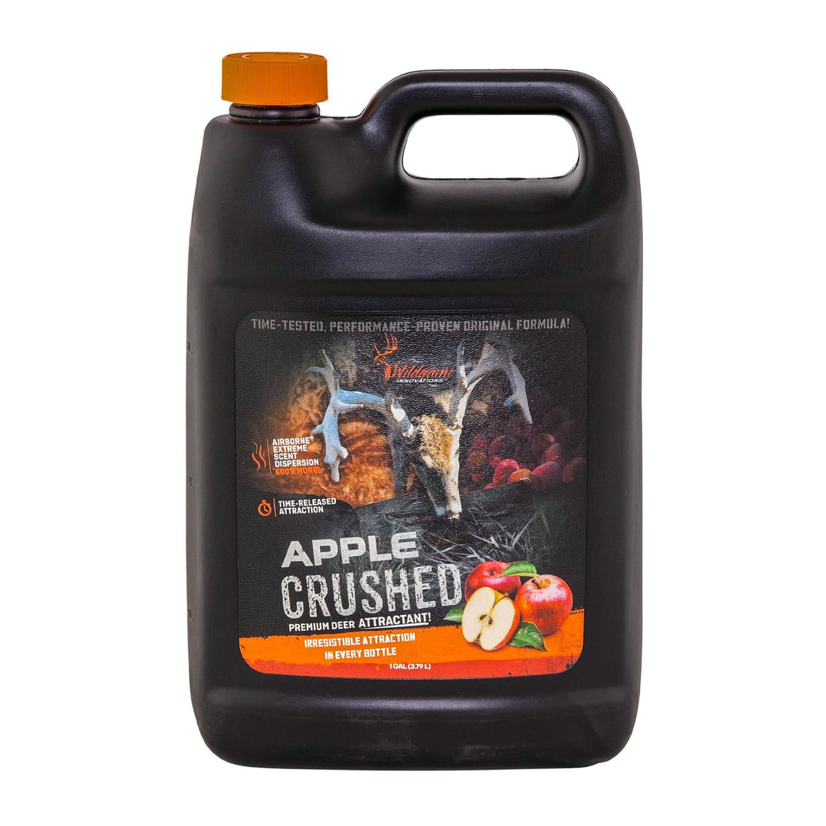 Wildgame Innovation Apple Crushed attractant offers premium quality for deer hunting. Imported for enthusiasts at Curat Cart.