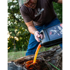 Wildgame Innovation Apple Crushed Attractant being poured, 100% Authentic, available at Curat Cart in India.