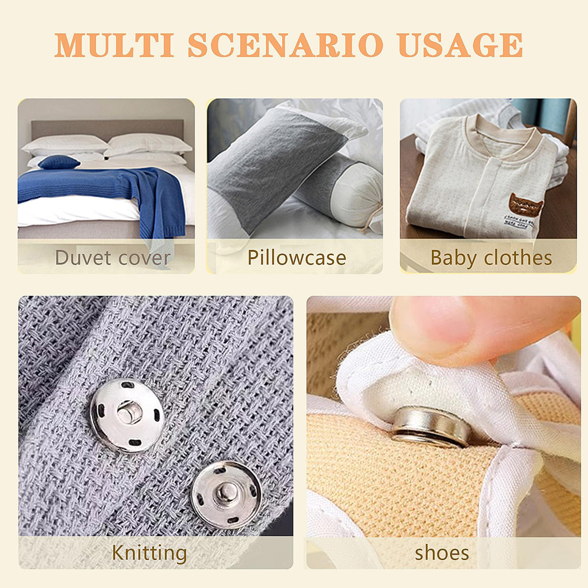 Discover Willrain Sewing Snaps Metal Fasteners, specially curated by Curat Cart for versatile crafting needs across various fabrics.