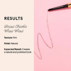 WINKY LUX Uni-Brow Eyebrow Pencil on pink background, features natural finish and firm texture, ensuring a polished look. Verified by CuratCart.