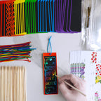 Winlyn Magic Color Scratch Bookmarks showcase vibrant colors and creativity. 100% Authentic, available at Curat Cart in India.