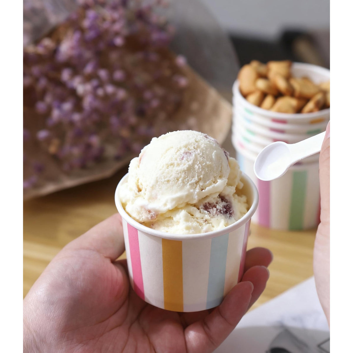 Enjoy exclusive Winoo Design Ice Cream Cups, specially curated by Curat Cart, perfect for serving delicious frozen treats.