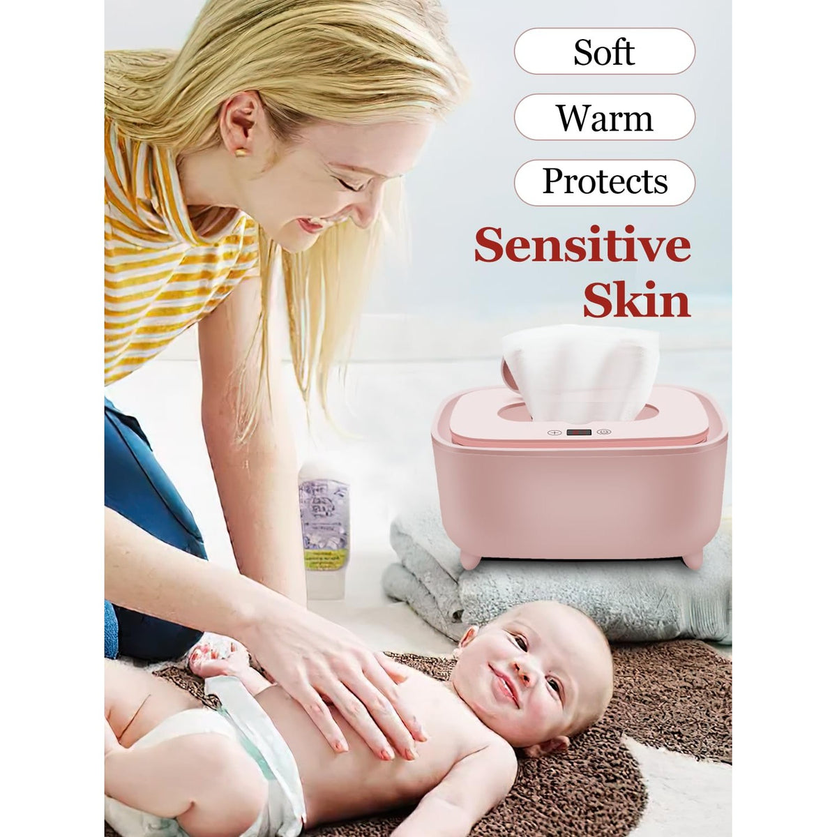 The Premium Baby Wipe Warmer ensures soft, warm wipes for sensitive skin. 100% Authentic and available in India at Curat Cart.