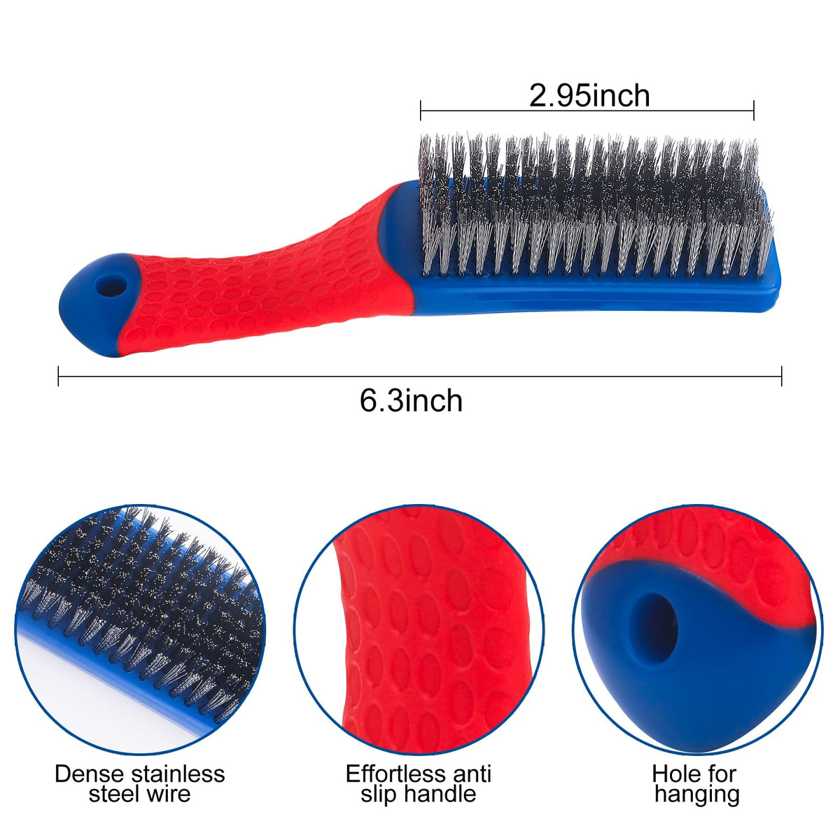 Discover the Heavy Duty Wire Brush, specially curated by Curat Cart, featuring dense stainless steel wire and an anti-slip handle for efficient cleaning.