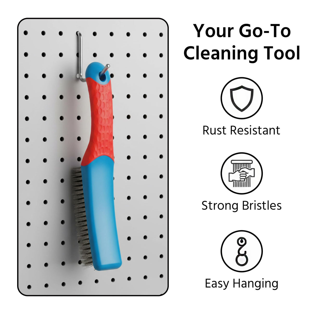 Durable wire brush for rust removal, rust resistant with strong bristles, available at Curat Cart in India. Trustworthy and effective.