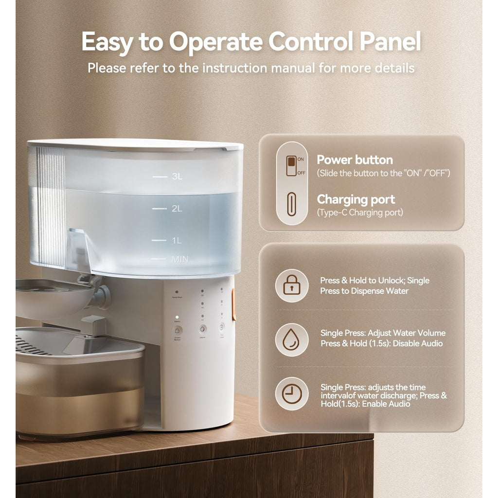 Discover the FEELNEEDY Cat Water Fountain with easy-to-use control panel. 100% Authentic, available in India at Curat Cart.