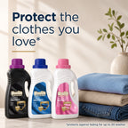 Woolite Darks Defense Laundry Detergent showcases its premium packaging, protecting colors for up to 20 washes. Available at Curat Cart.