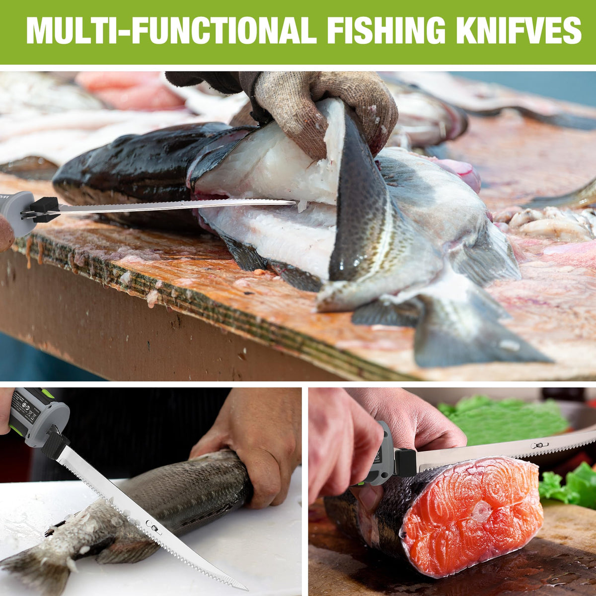 Effortlessly fillet fish with the WORKPRO Cordless Electric Fillet Knife, perfect for daily use. Available at Curat Cart.