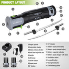 Explore the WORKPRO Cordless Electric Fillet Knife showcasing high-quality finish and official packaging, available at Curat Cart.