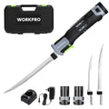 Discover the premium imported WORKPRO Cordless Electric Fillet Knife, featuring dual blades and a sleek design, available at Curat Cart.