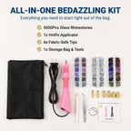 Explore the Worthofbest Hotfix Rhinestone Setter, featuring 5000 glass rhinestones and essential tools. 100% Authentic, available at Curat Cart.