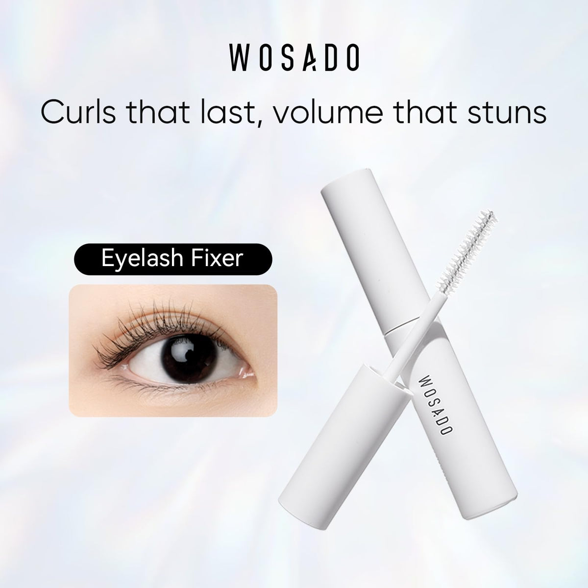 WOSADO Eyelash Fixer offers long-lasting curls and stunning volume, perfect for daily use. Available at Curat Cart.