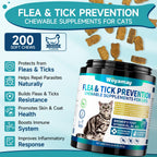 Woyamay Flea and Tick Prevention offers 200 soft chews for cats, ensuring 100% authentic protection against pests. Available at Curat Cart.