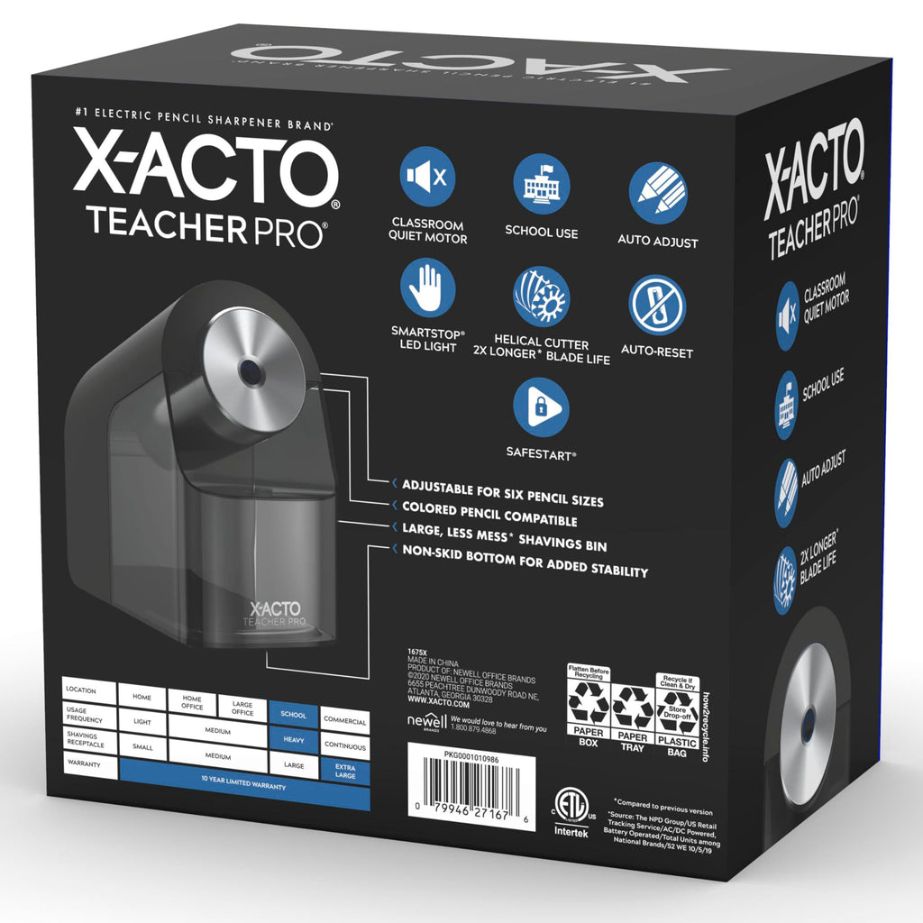 Discover the premium imported X-ACTO Electric Pencil Sharpener, featuring advanced safety and efficiency, available at Curat Cart.