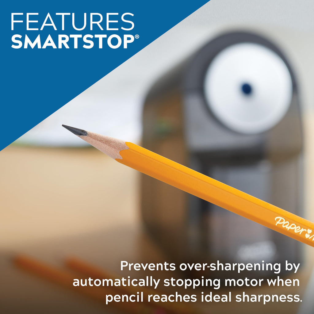 X-ACTO Electric Pencil Sharpener with SmartStop feature ensures precise sharpening. Available at Curat Cart for quality performance.