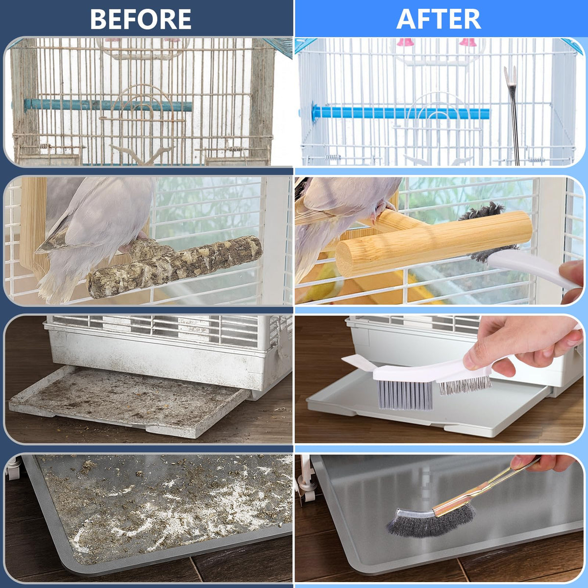 Transform your bird cage with the XANGNIER Bird Cage Cleaner Brush, 100% Authentic and available at Curat Cart in India.