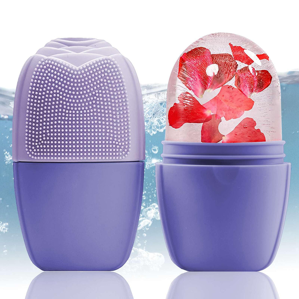 Premium imported XHJRI Ice Cube Roller Massager features a soothing gel roller with flowers, ideal for refreshing facial care.