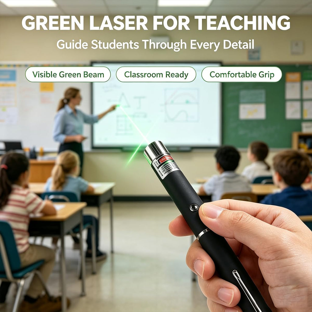 XIMIBI Laser Demonstrators for Teaching offer a visible green beam, premium imported quality, ideal for classroom engagement. Available at Curat Cart.