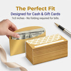 XXINMOH Gold Money Envelopes, specially curated by Curat Cart, perfect for cash and gift cards, designed for elegance and convenience.