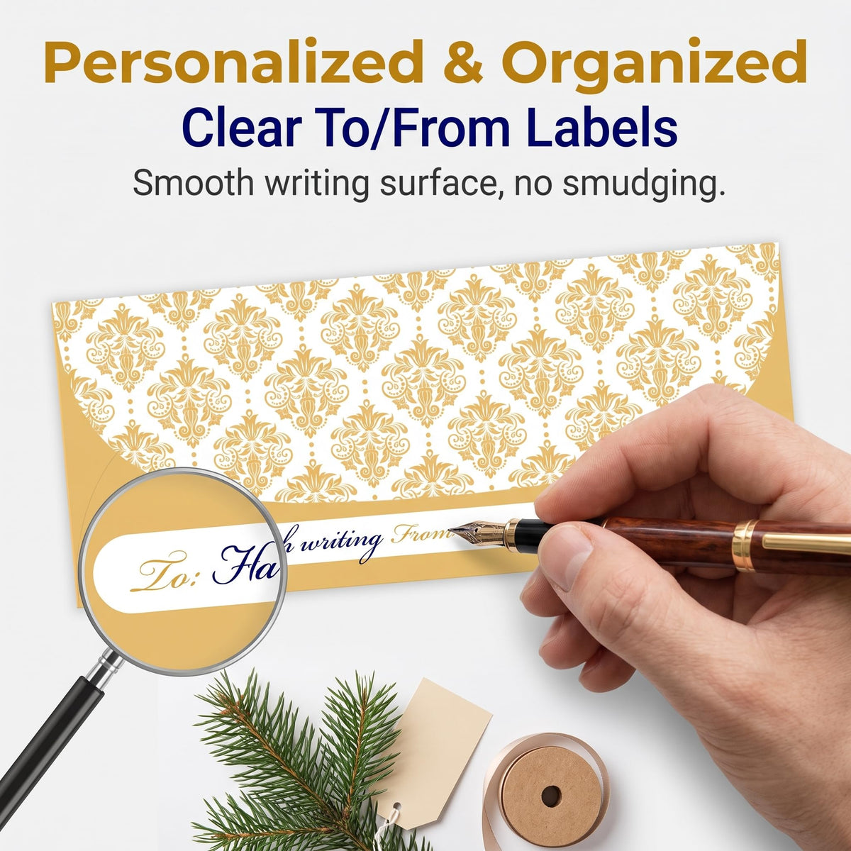Elegant XXINMOH Gold Money Envelopes with clear labels for personalization. 100% Authentic, available at Curat Cart in India.