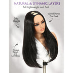 Premium imported Yaki Straight Layered U Part wig, featuring natural layers for a soft, flowing look. Enhance your beauty effortlessly.