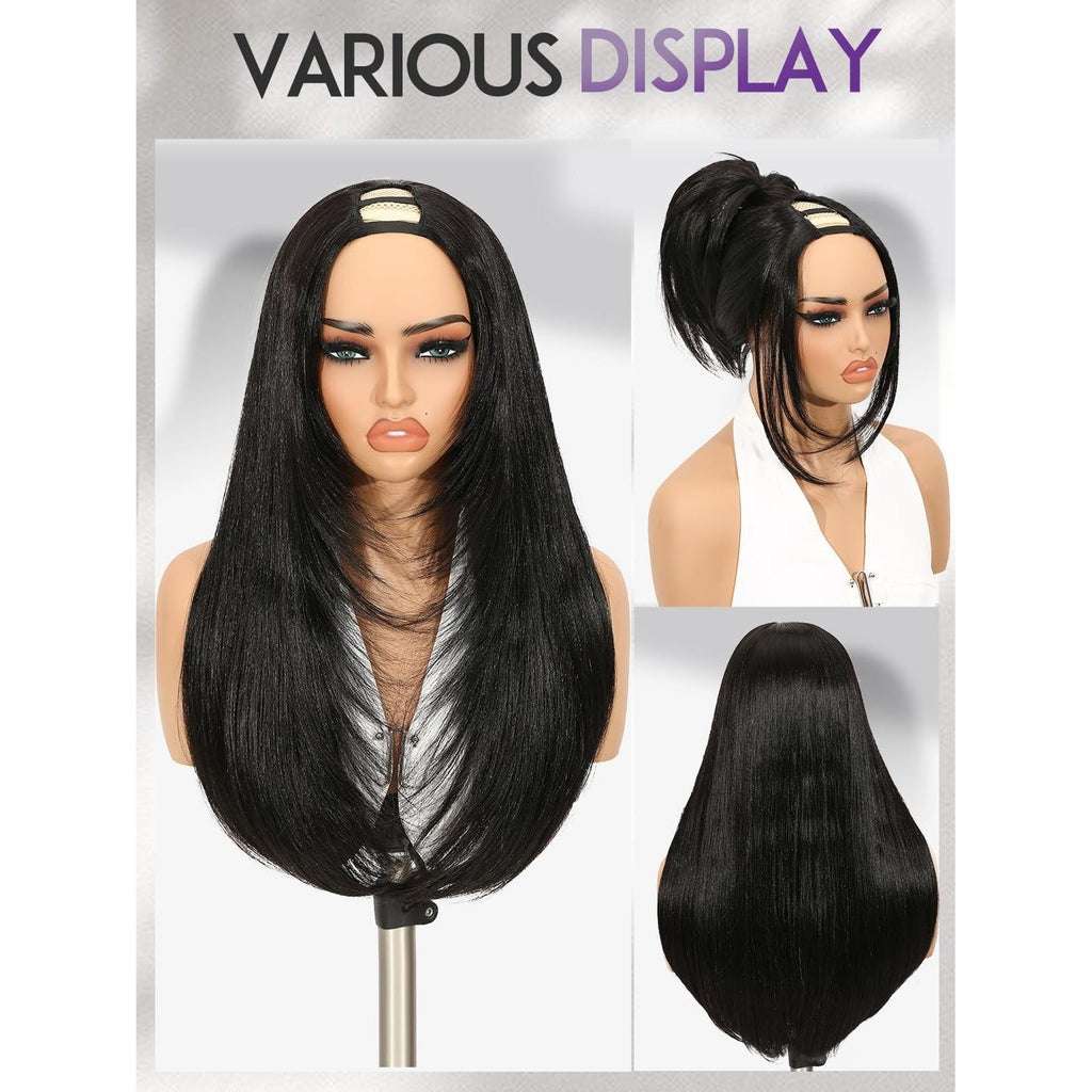 Explore our Yaki Straight Layered U Part Wig, featuring a natural look and versatile styling options. Verified by CuratCart.