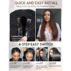 Explore our Yaki Straight Layered U Part Wig featuring easy install with upgrade clips. Quick, effortless switch for stunning looks.