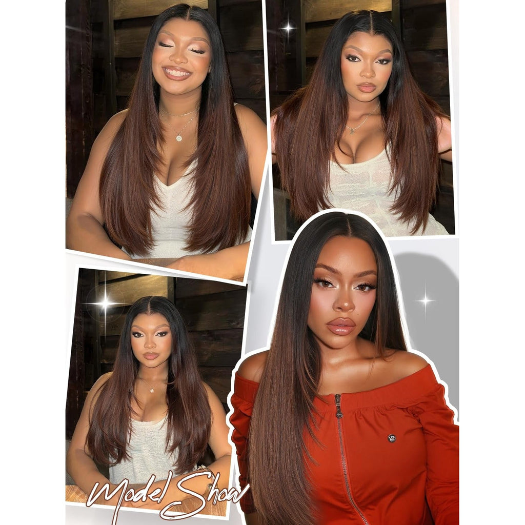Shop our Yaki Straight Layered U Part Wigs online. Available in various colors. Order now for a stunning transformation!
