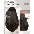 Premium Yaki Straight Layered U Part Wig with natural look, heat resistant up to 150°C. Verified by CuratCart.