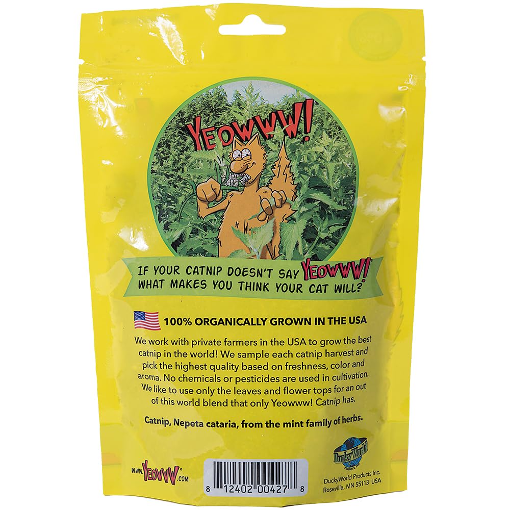 Yeowww! Organic Catnip for Cats, 100% Authentic and available in India at Curat Cart. Perfect for playful cats and safe for pets.