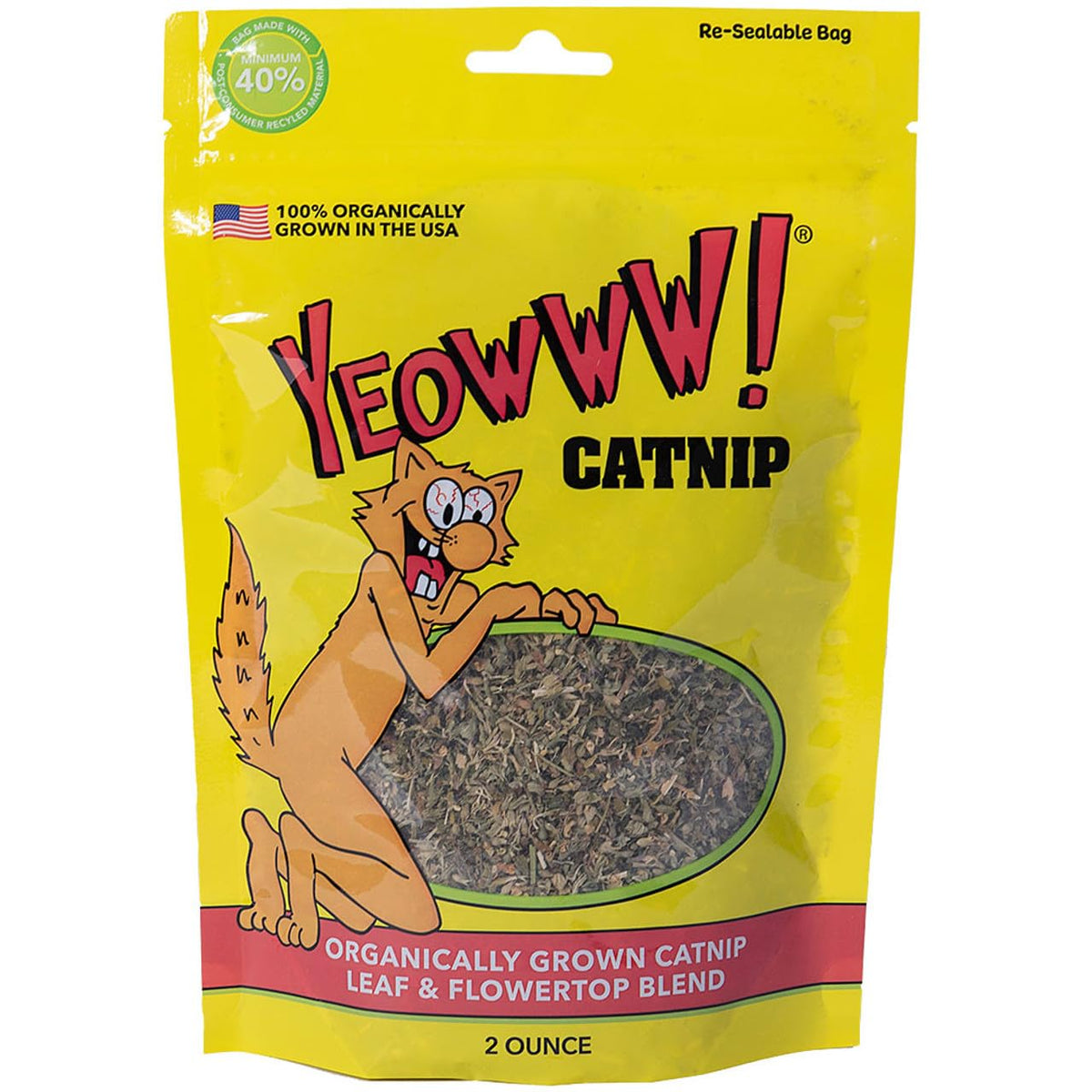 Discover Yeowww! Organic Catnip for Cats, a premium import, perfect for playful feline fun. Available at Curat Cart.