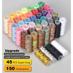 Discover the YUANHANG Large Sewing Kit with 45 super long threads, perfect for all sewing projects. Upgrade your craft supplies at Curat Cart.