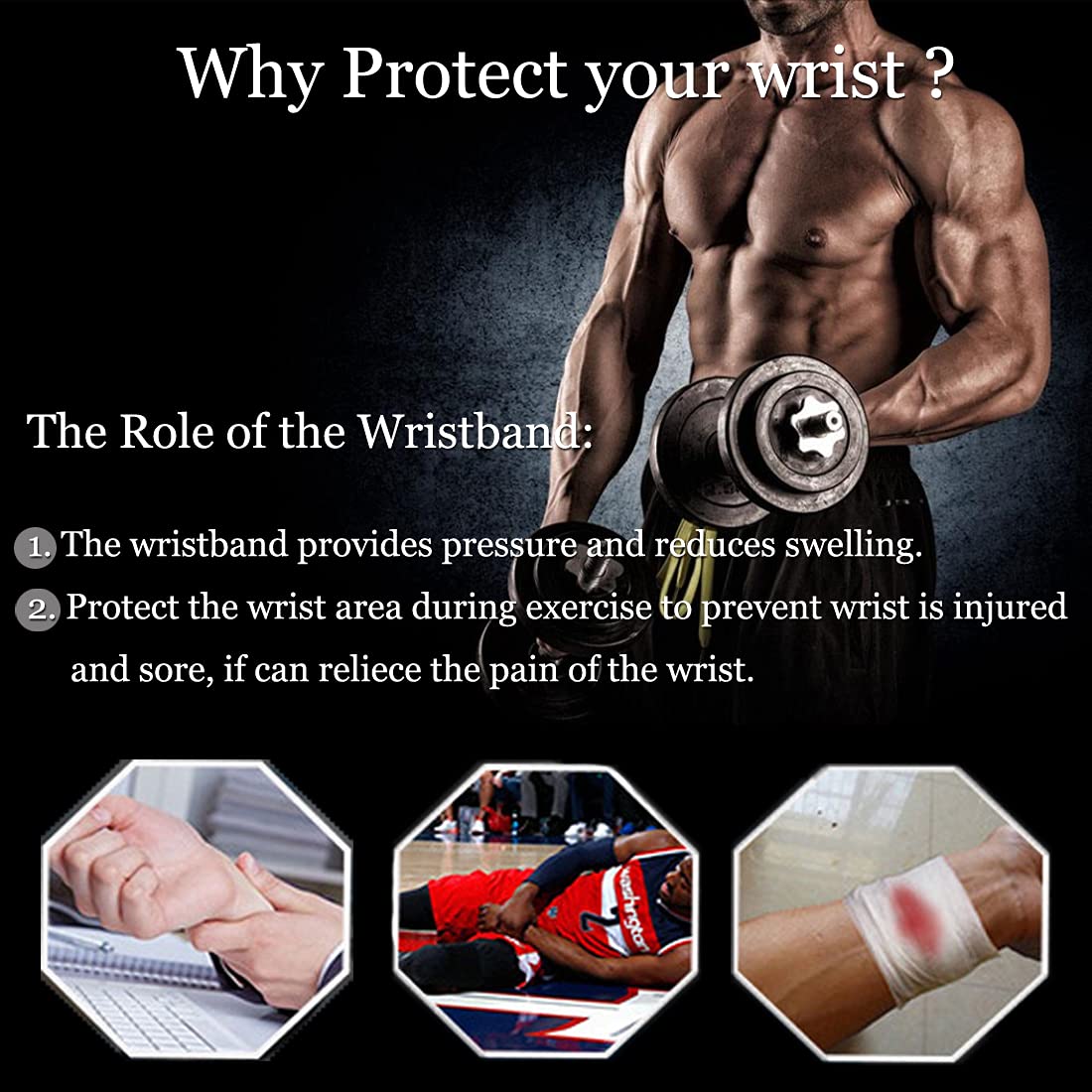 YUNYILAN Wrist Brace Support Straps offer protection and pain relief during exercise. Ideal for daily wear from Curat Cart.