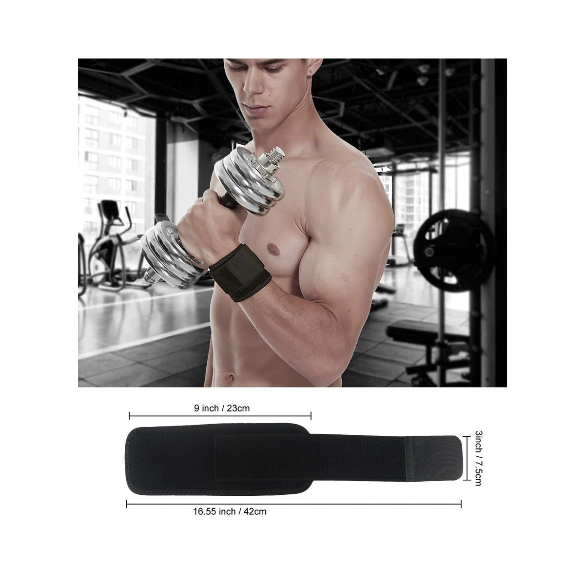 YUNYILAN Wrist Brace Support Straps in high-quality finish, designed for effective support during workouts. Available at Curat Cart.