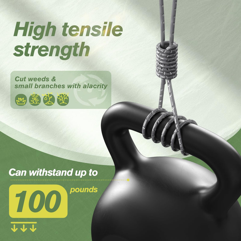Discover the YWTESCH Dual Line Weed Wacker String, featuring high tensile strength for cutting weeds, specially curated by Curat Cart.