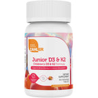 Zahler Junior D3 K2 is a premium imported children's supplement supporting bone density and calcium absorption. Available at Curat Cart.